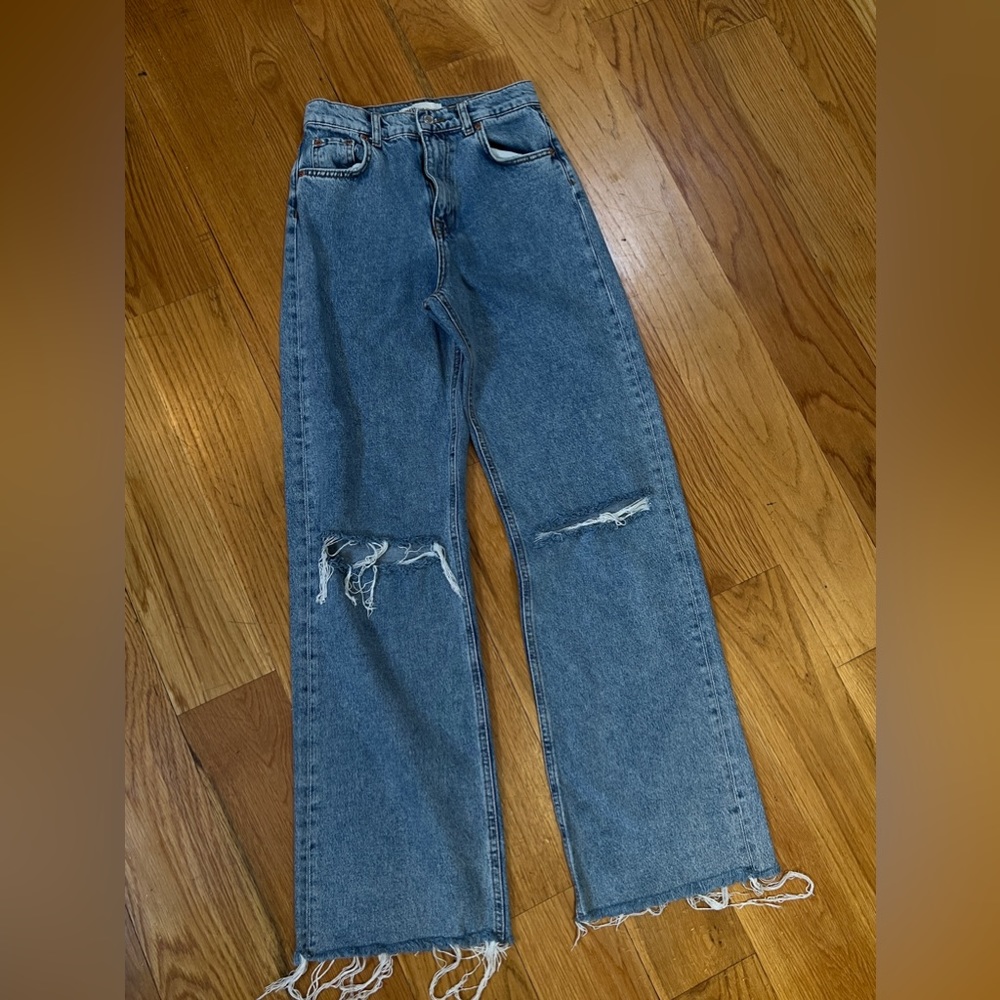Zara 90’s Full Length Blue Jeans Pants Size 4